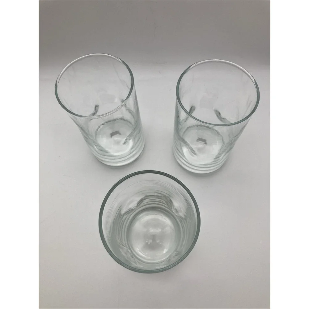 Set Of 3 Libbey Clear Impressions Lowball 5